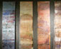 <i>Formation Series</i>, natural dyes, acrylic, silk organza, and cotton muslin, 2012, approx. 72" x 96"