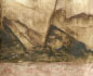 (Detail) <i>Formation</i>, natural dyes and cotton muslin, 2012, 72" x 15"